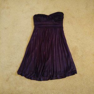 Purple Mini Satin Dress